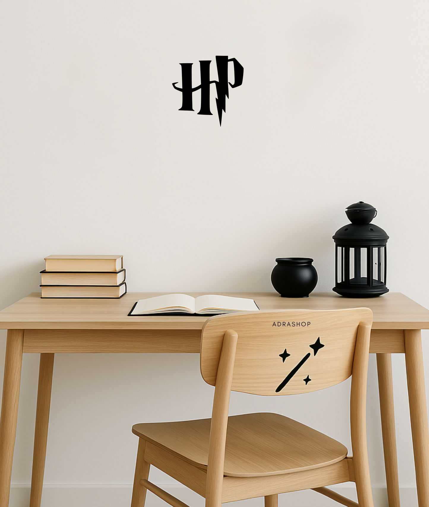 Cuadro en madera MDF de letras HP de Harry Potter
