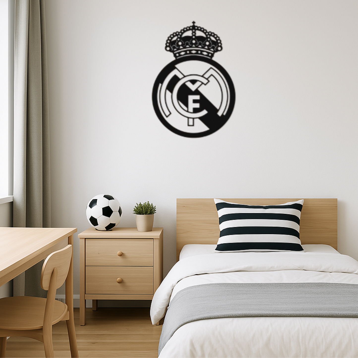 Cuadro escudo Real Madrid decorativo en MDF