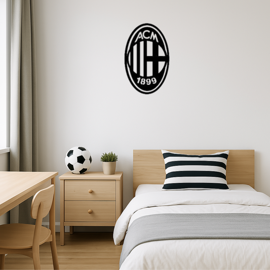 Cuadro escudo AC Milan decorativo en madera MDF