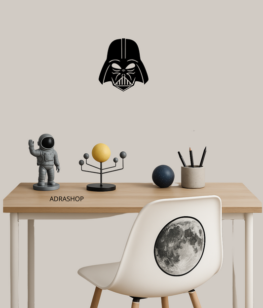 Cuadro artístico en madera MDF de Darth Vader, ideal para decoración de oficinas o salas geek.