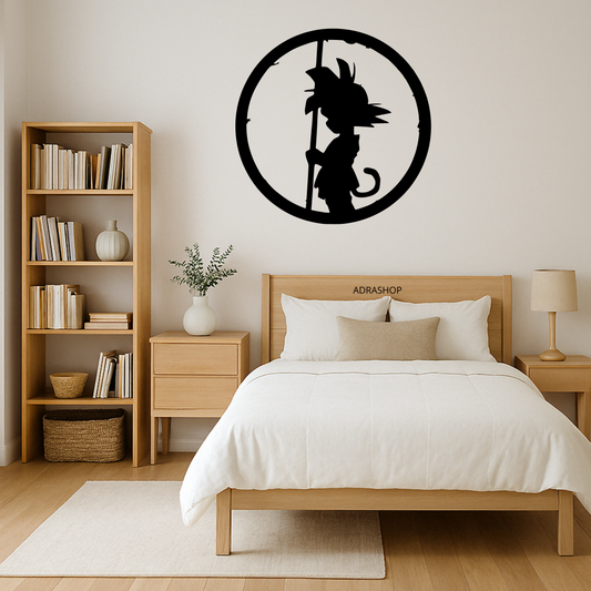 Cuadro decorativo de Goku impreso en madera MDF para cuartos temáticos