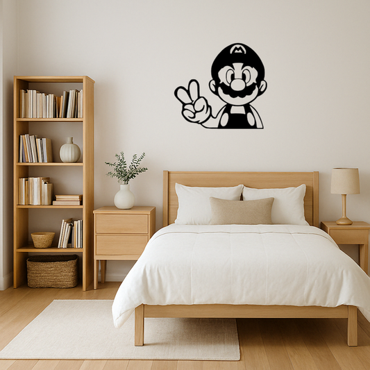 Cuadro decorativo de Mario bros en madera MDF