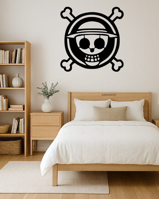 Cuadro de anime One Piece en madera MDF, diseño decorativo para fans.